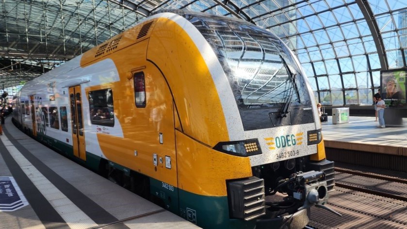 A train operated by ODEG