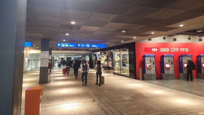 Heading to the trains at Bern station