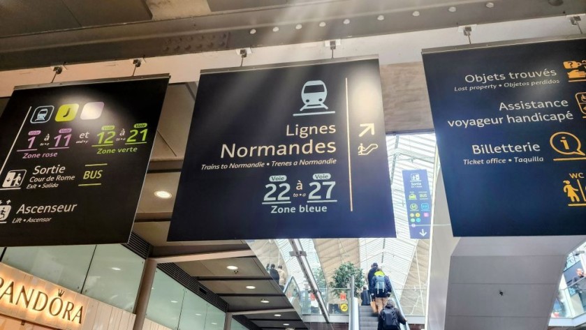 to the trains at Saint Lazare