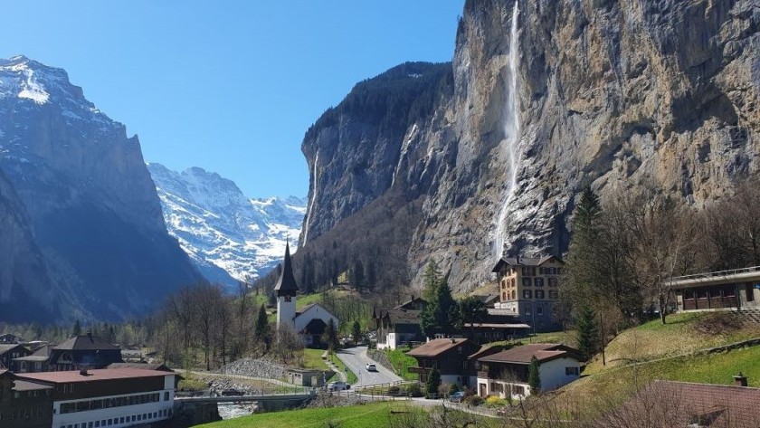 Then connect in Lauterbrunnen for trains on the stunning route to Wengen