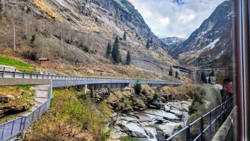 On a train from Göschenen to Andermatt