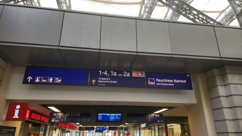 To gleis 1 to 4 at Dresden Hbf
