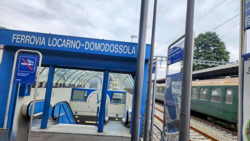 The access down to the Centovali station in Locarno