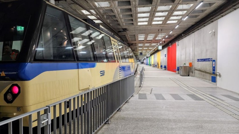In the Centovali station at Locarno