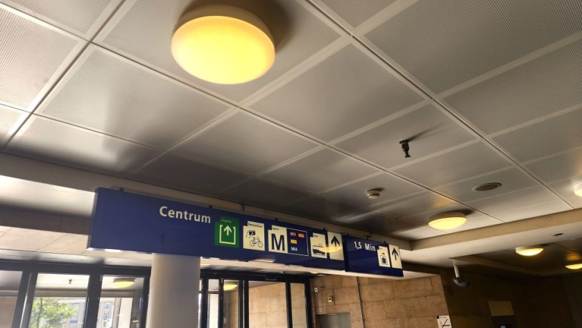 Exiting from the UK Terminal in Amsterdam Centraal station