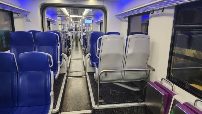 On board a Sprinter train service in The Netherlands