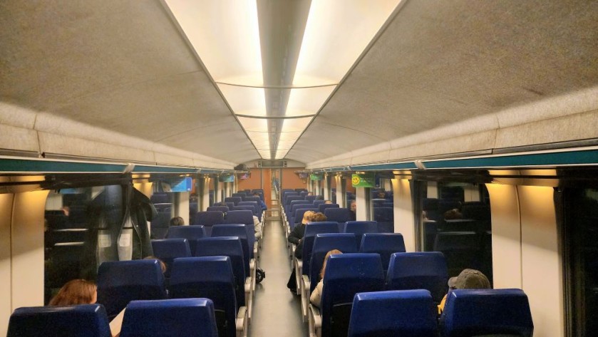 Travelling 2nd class on a Belgian IC train