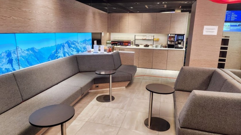 Inside the First Class lounge at Wien Hbf