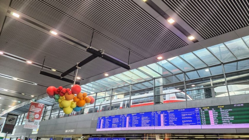 inside the main station in Vienna