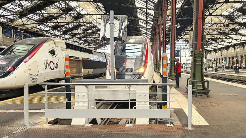 TGV Duplex trains which arrived at the Gare De Lyon in Paris