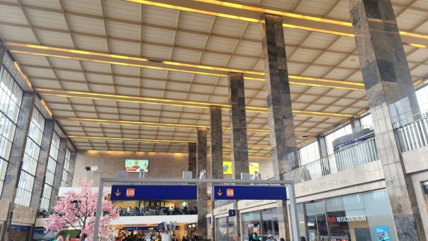 Inside Vienna West station
