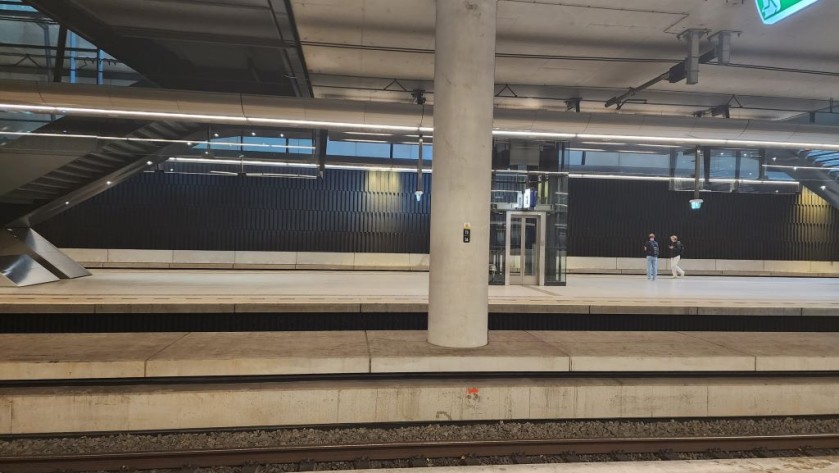 Inside Delft station