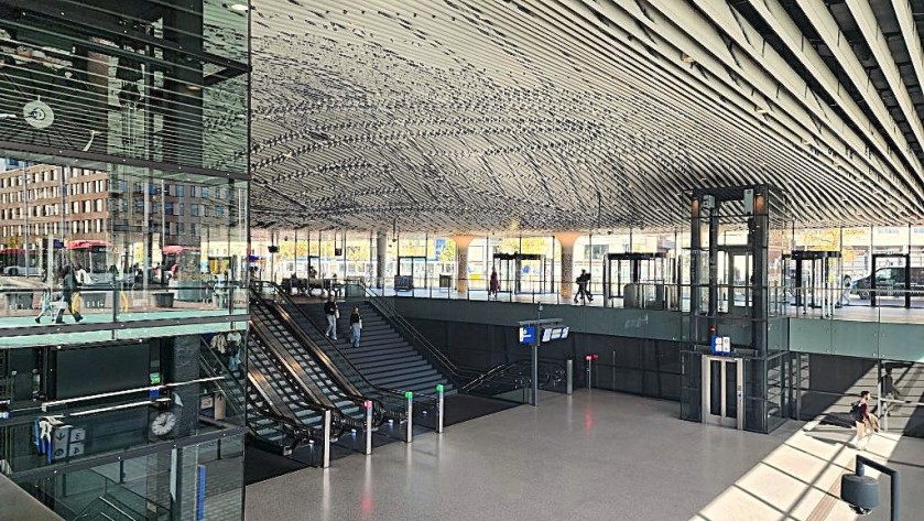 Inside Delft station