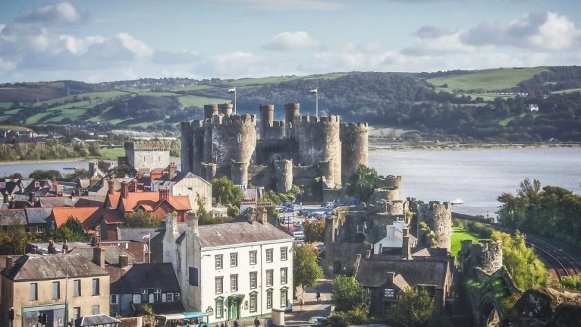 to Conwy Castle by train from Bangor