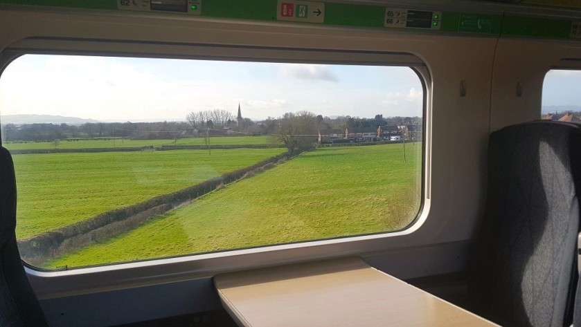 Passing through The Cotswolds by train