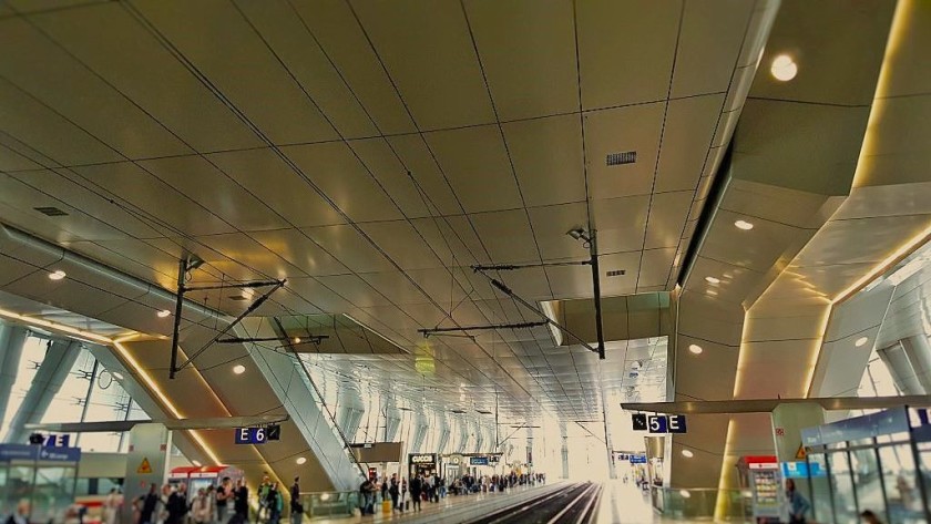 Arriving by train at Frankfurt Flughafen Fernbahnhof