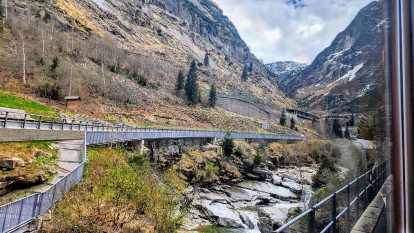 Goschenen to Andermatt by train