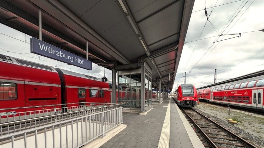 Regio (RE and RB) trains in Wurzburg rail station