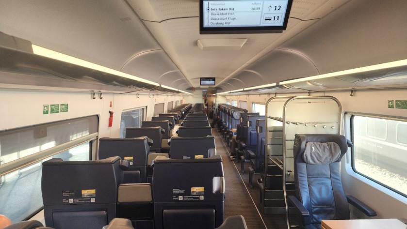 A first class seating saloon on an ICE 4 train