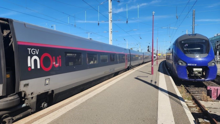 A TGV and a TER train
