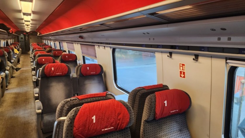 In First Class on an ICN train operated by SBB
