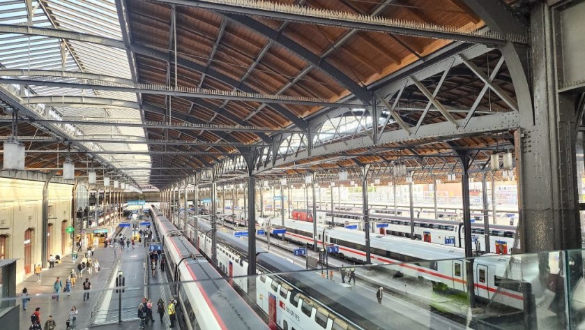Swiss IC and German ICE trains in Basel SBB station