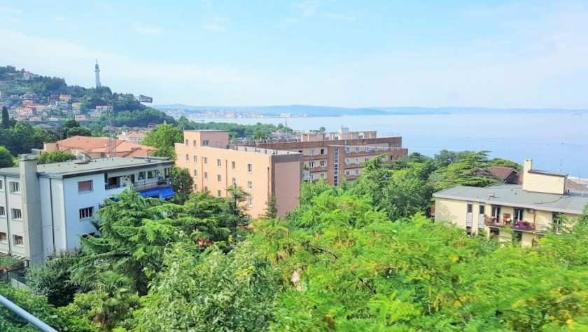 Approaching journeys end as the train enters the Trieste suburbs