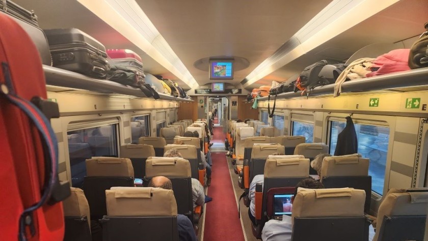 The interior of an avlo train