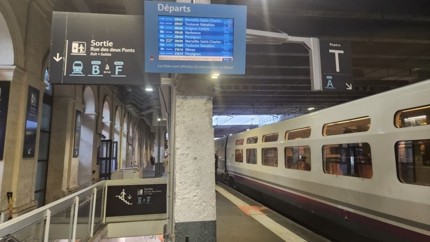 A train from Barcelona has arrived in Montpellier-St Roch