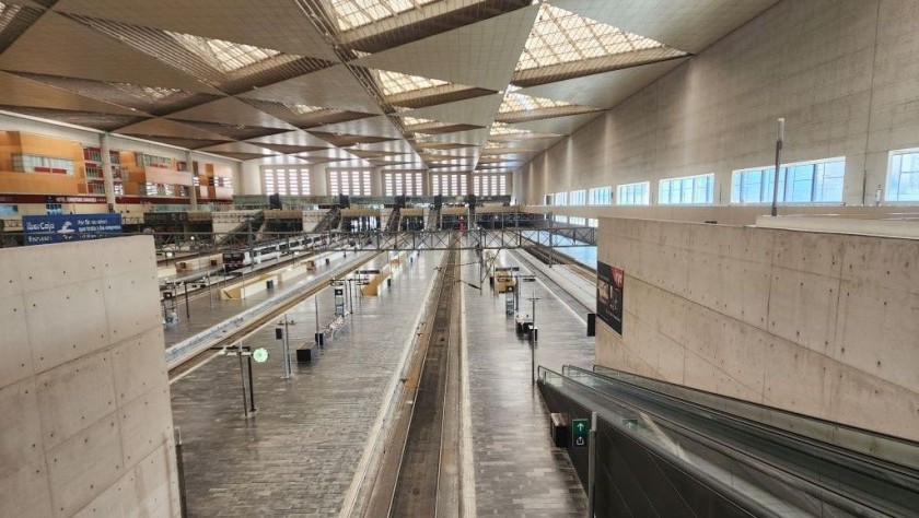 Arriving by train at Zaragoza-Delicias
