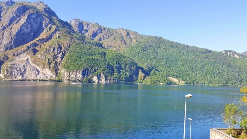 Lake Como from a train heading to Colico