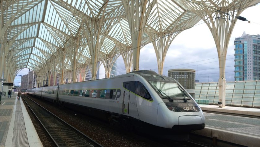 An Alfa Pendular train at Lisboa-Oriente