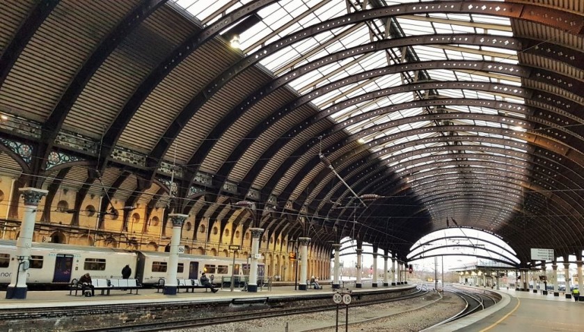 Looking north, the train on the left is at platform 8