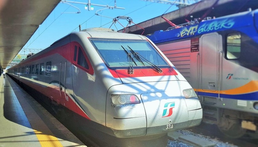 An ETR 485 train used on Frecciargento train services on routes south of Rome