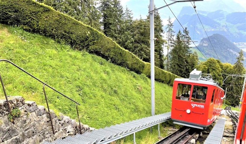 Ascending on the Pilatusbahn