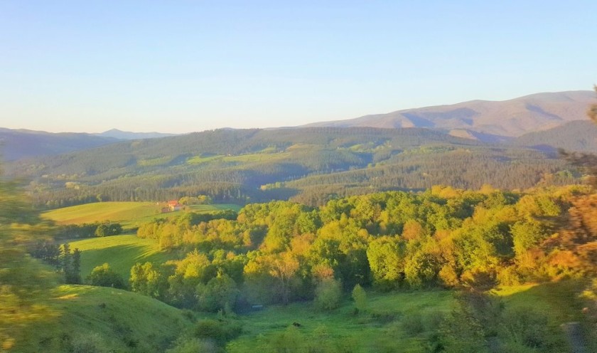 After departure from Miranda de Ebro there are stunning views from the right