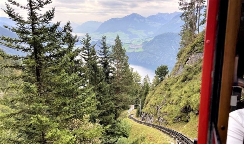 Take a backwards facing seat on the Pilatus Railway