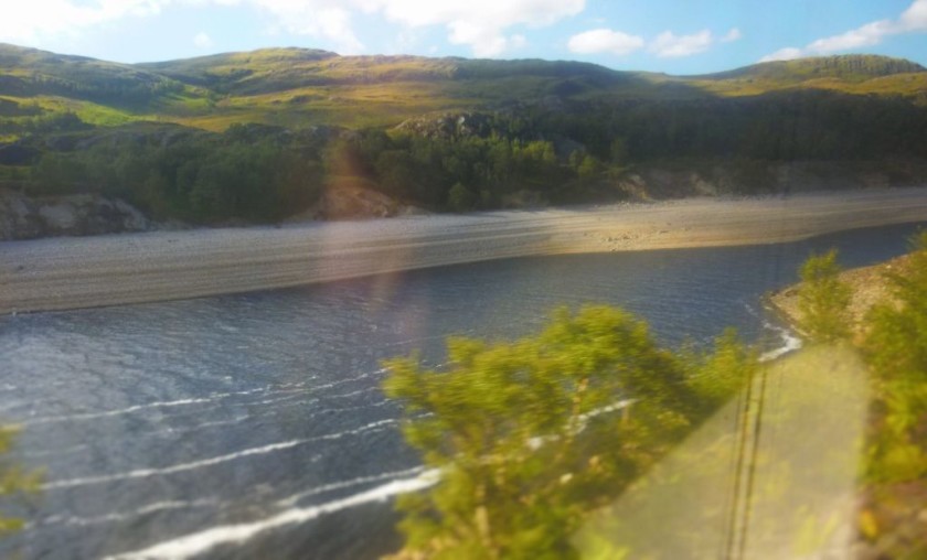 Passing by Loch Treig on route to Tulloch station