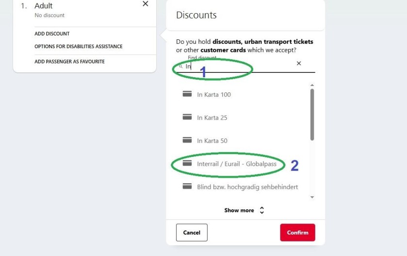 How to find the rail pass reservations on the OBB booking service