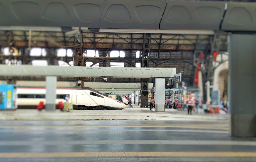 The main concourse is over to the right, just steps away from the trains