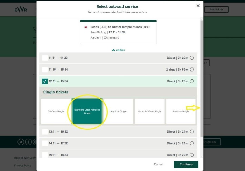 Booking seat reservations for British train journeys online