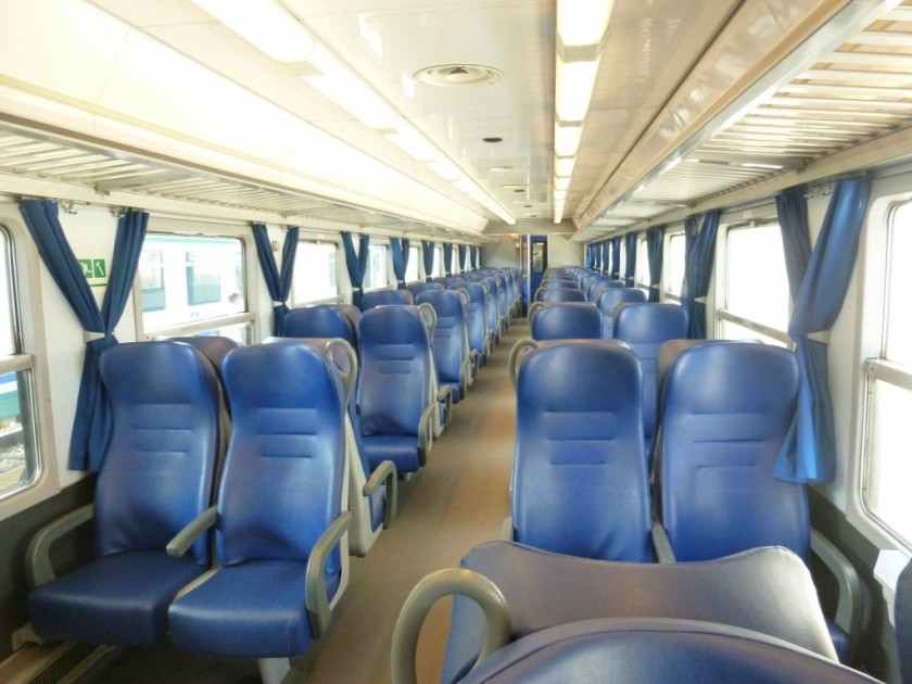 Interior of one of the older trains used on RV services