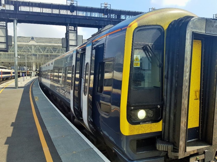 Awaiting departure from Waterloo station in London