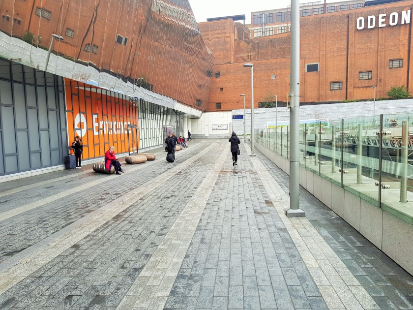 The first stage of the walk to Moor Street is to turn left at the Queensway exit