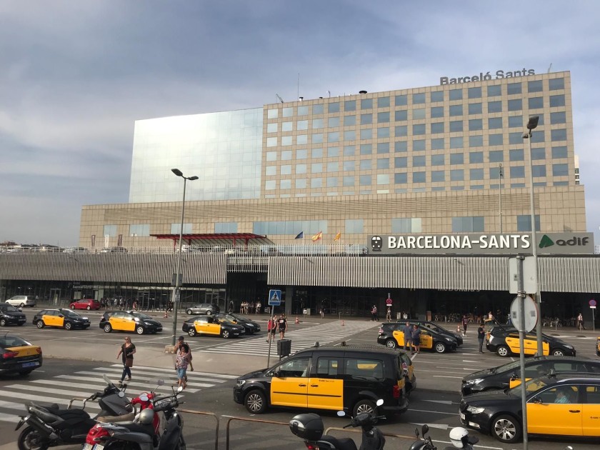 The taxi ranks are on the western side of the station