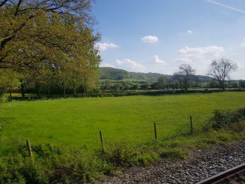 Travelling through the Somerset Hills near Taunton