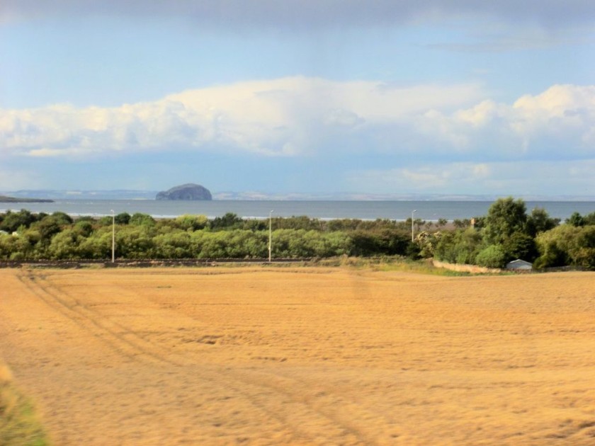 Look out on the left for the view of the Bass Rock near Dunbar