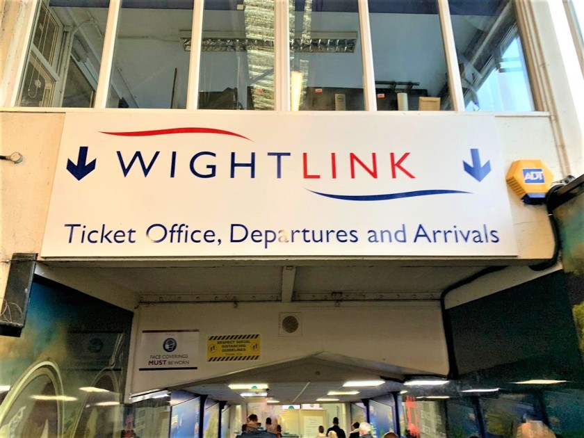 This passage way at the end of the station leads go the Isle of Wight ferries