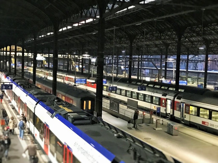 Taking trains from Basel SBB station