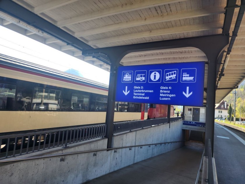 Changing trains at Interlaken Ost